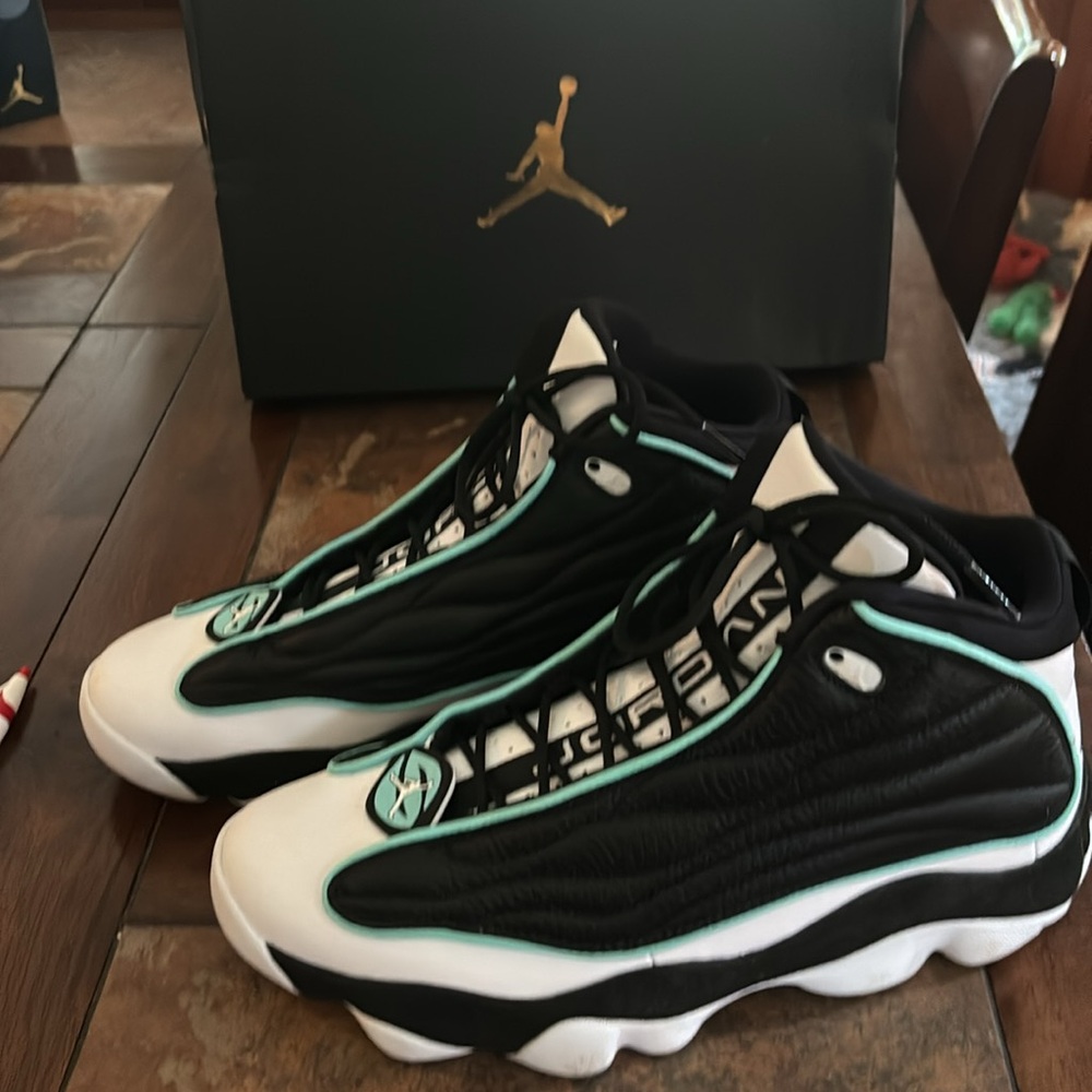 Nike Air Jordan Pro String Black White Athletic Shoes - Picture 2 of 8